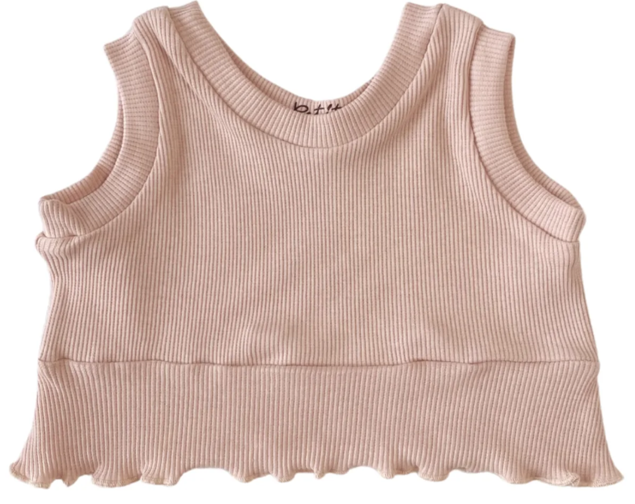 Ribbed Ruffle Top