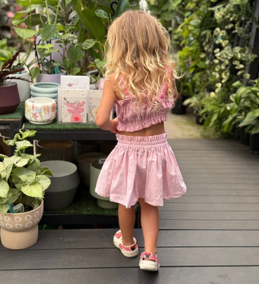 Crop Top and Skirt Set