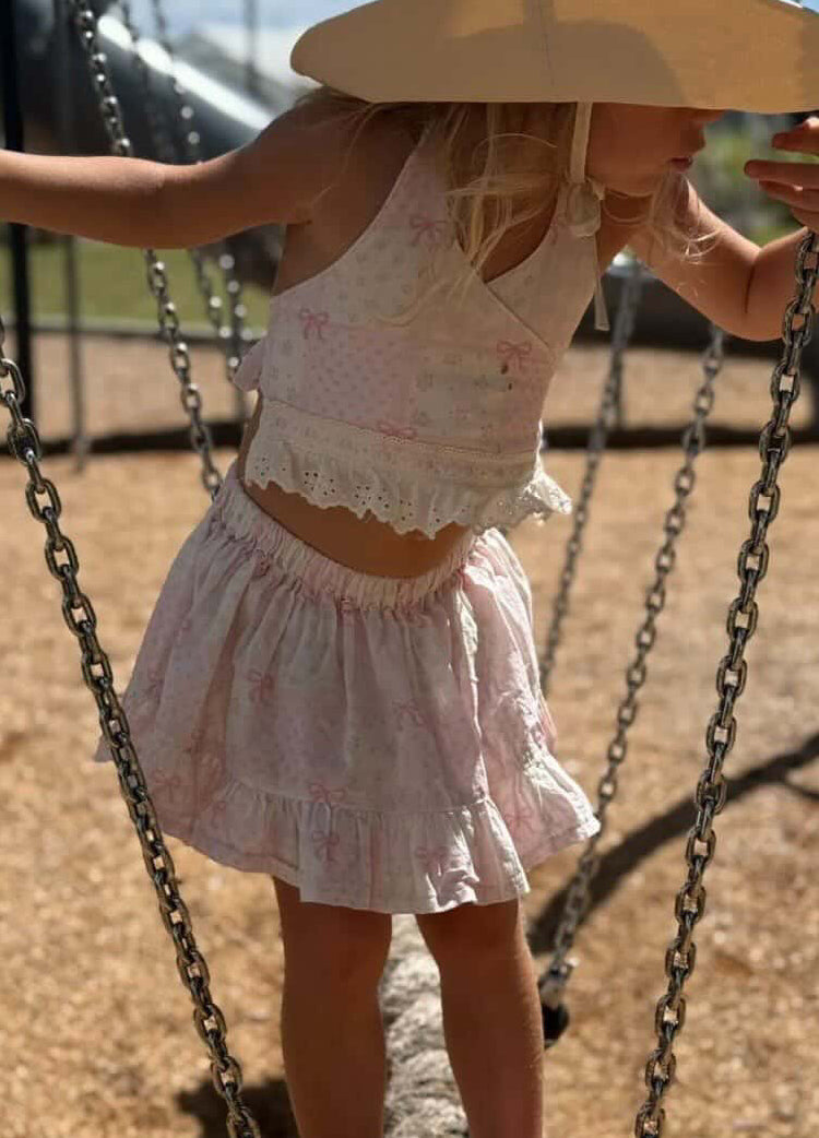Bows Ra Ra Skirt and Halter Set