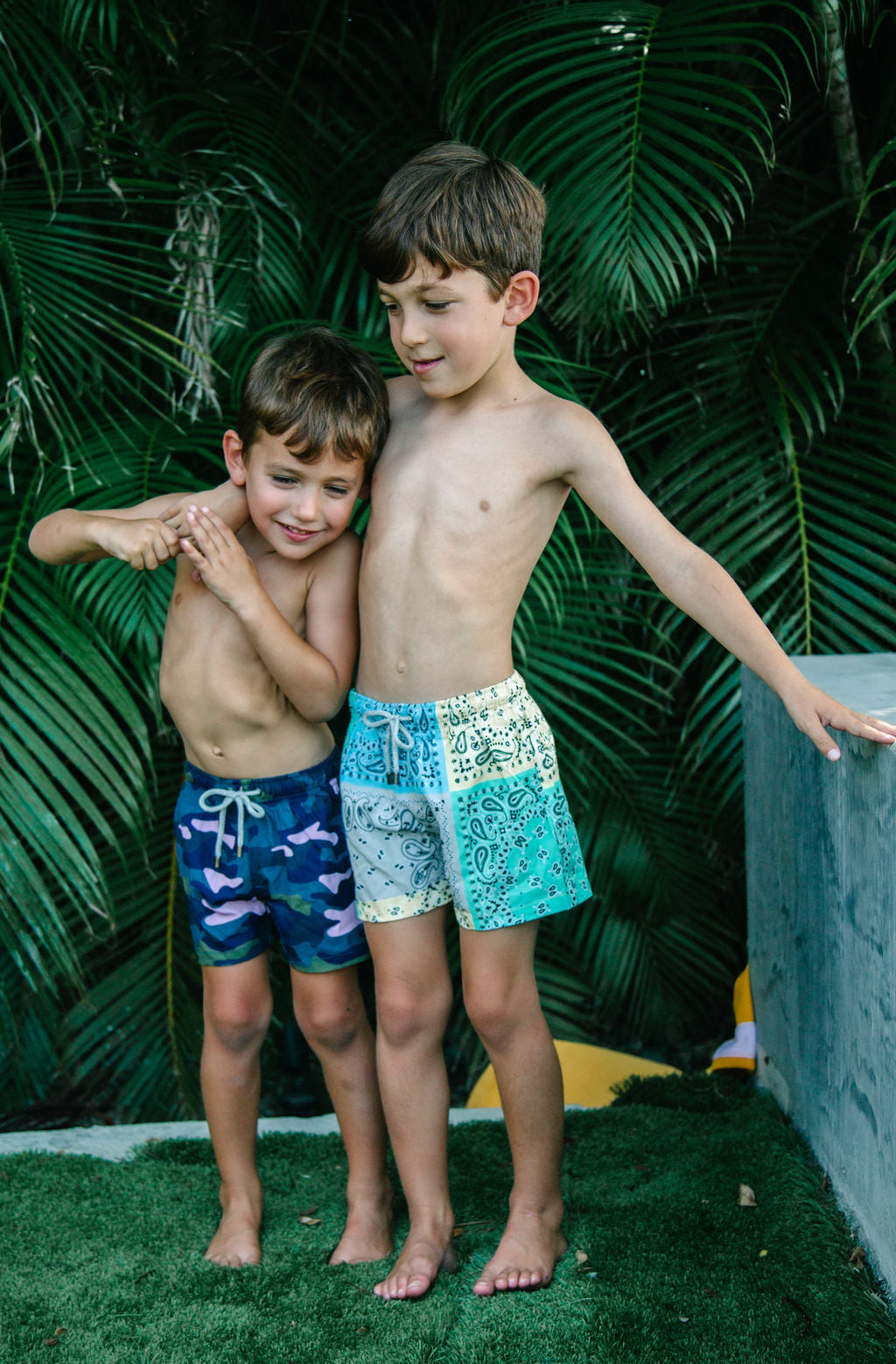 Pastel Bandana Swim Shorts