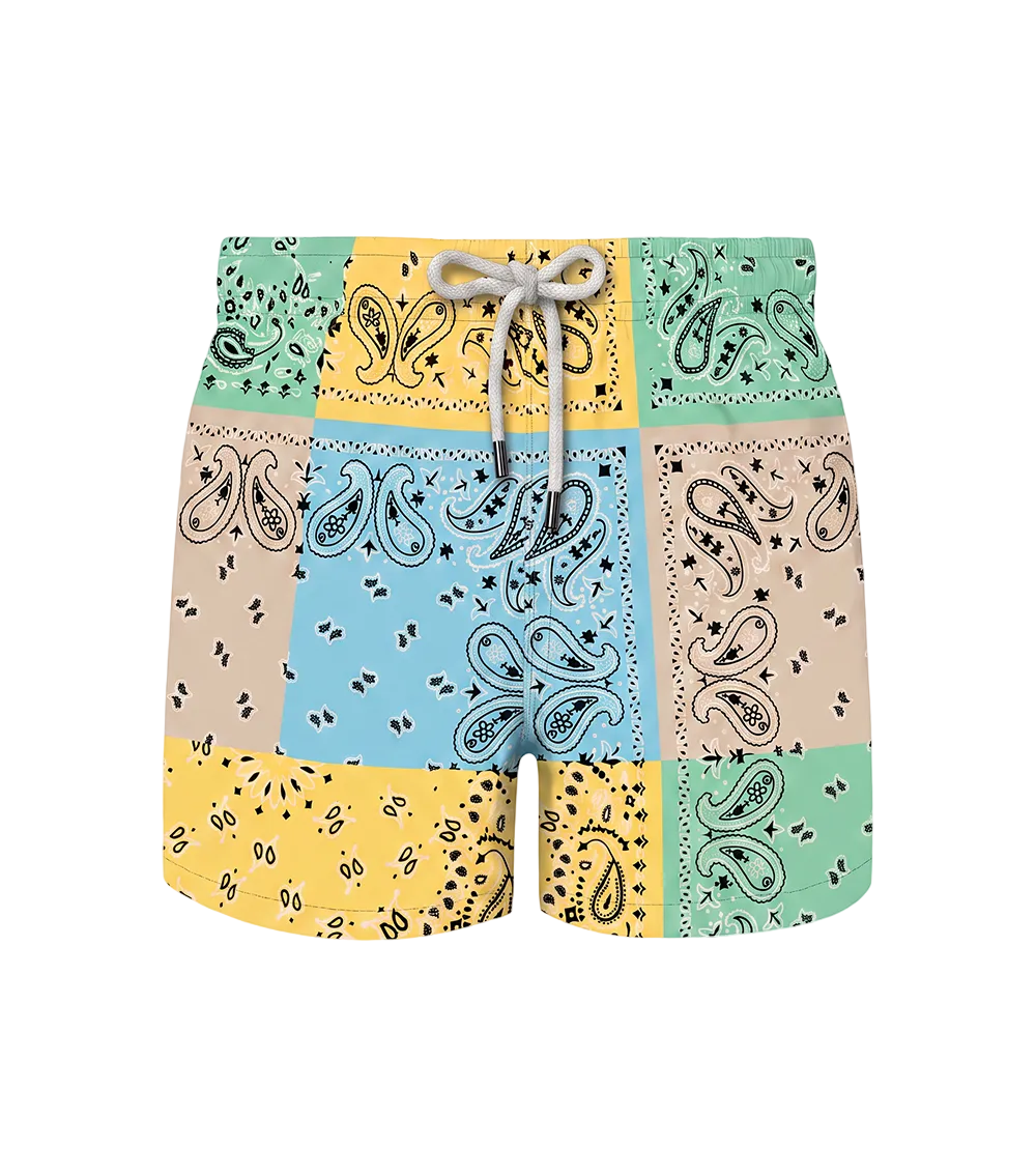 Pastel Bandana Swim Shorts