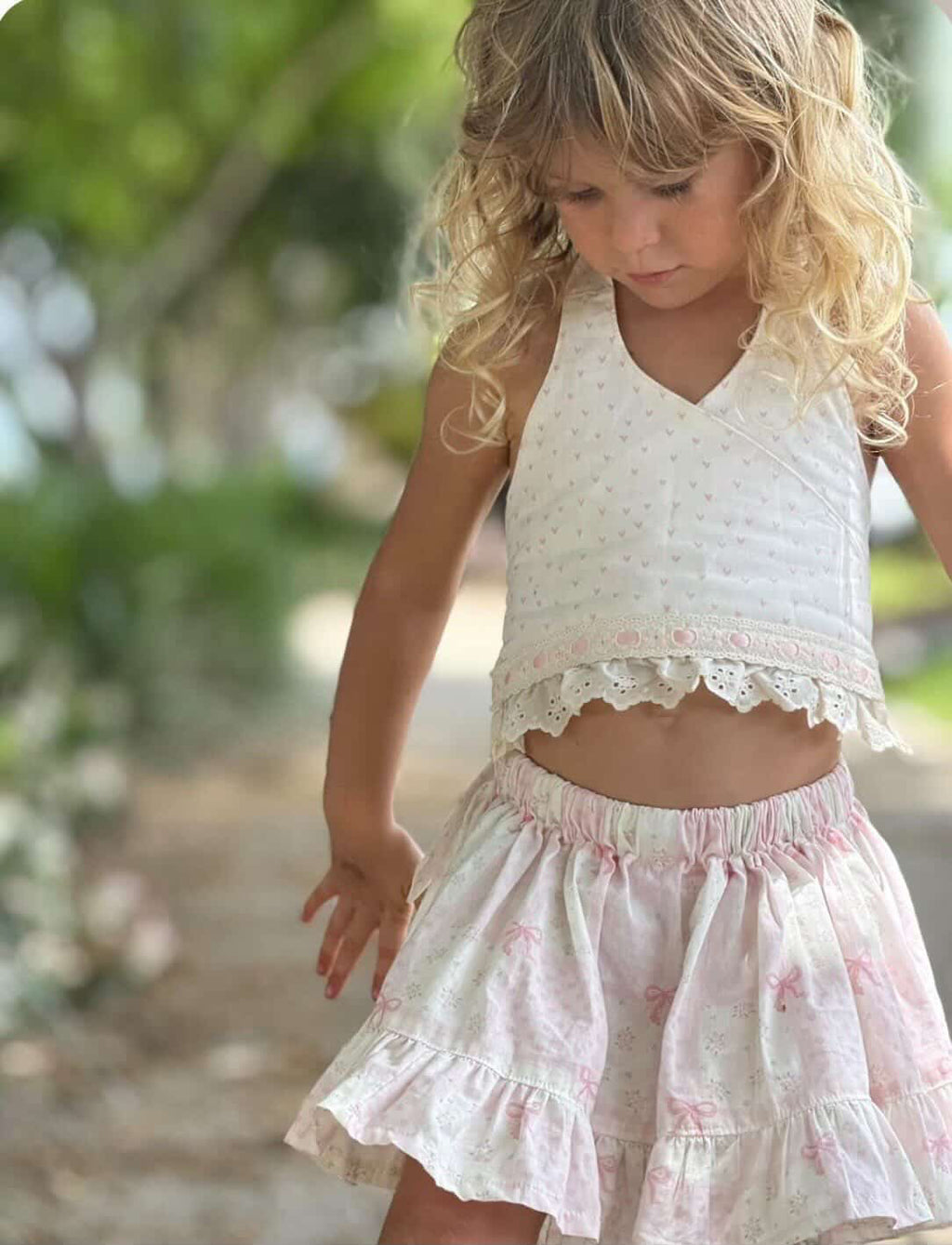 Bows Ra Ra Skirt and Halter Set