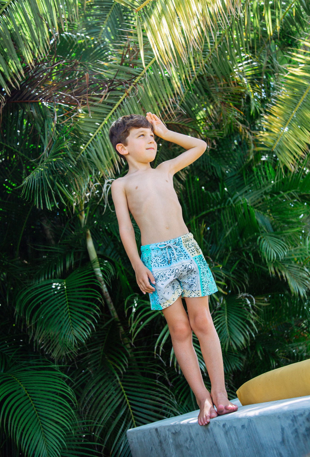 Pastel Bandana Swim Shorts