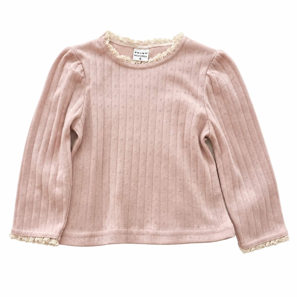 Lace Eyelet Long Sleeve