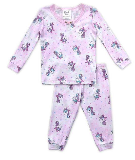 Girls Unicorn Pajama Set