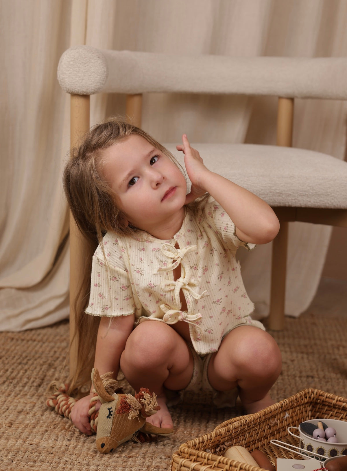 Tie-Front Tee and Shorts Set