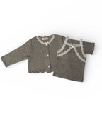 Eyelet Cardigan Sleeveless Set