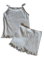 Lace Ribbed Tank Set
