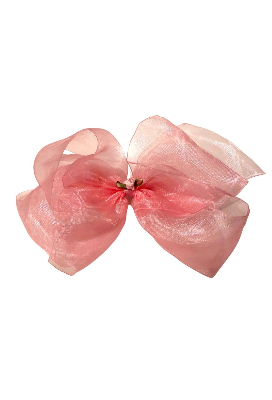 Organdy Bow with Rosebud Center