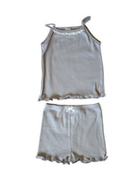 Lace Ribbed Tank Set