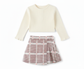 Red Heart Plaid Skirt