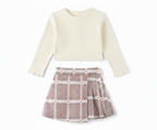Red Heart Plaid Skirt