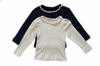 Dainty Floral Pointelle Lace Collar Tee