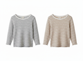 Pointelle Striped Tee