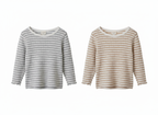 Pointelle Striped Tee