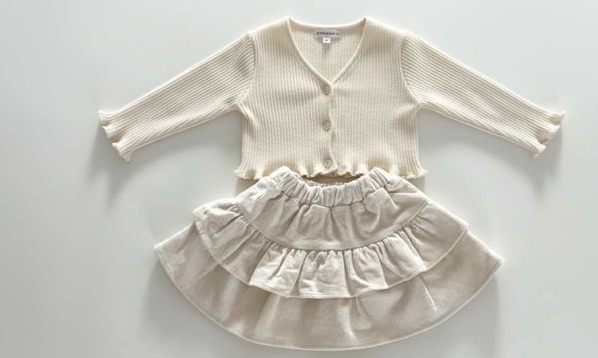 Corduroy Tiered Skirt