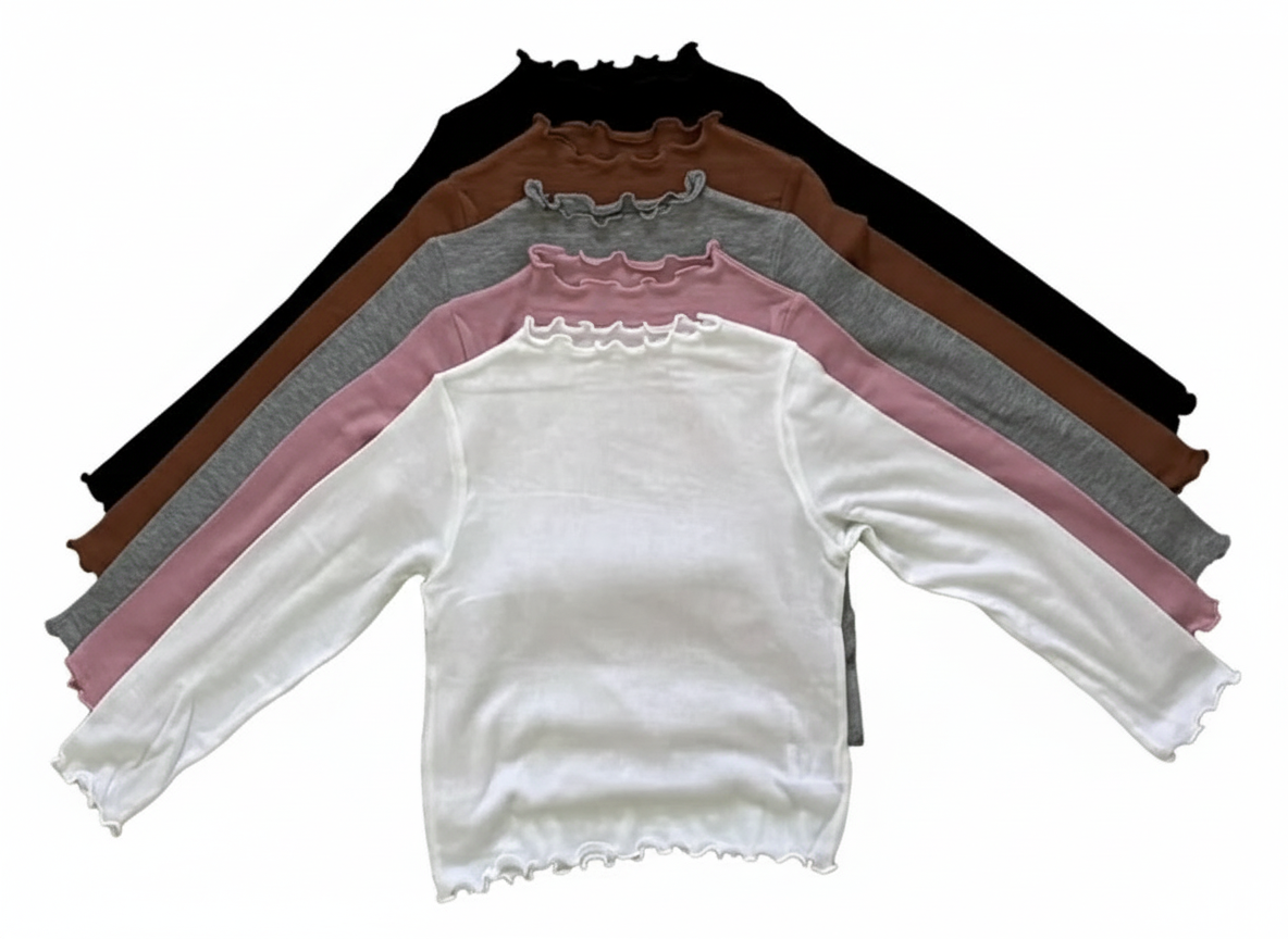 Soft Frill Lettuce Edge Tee