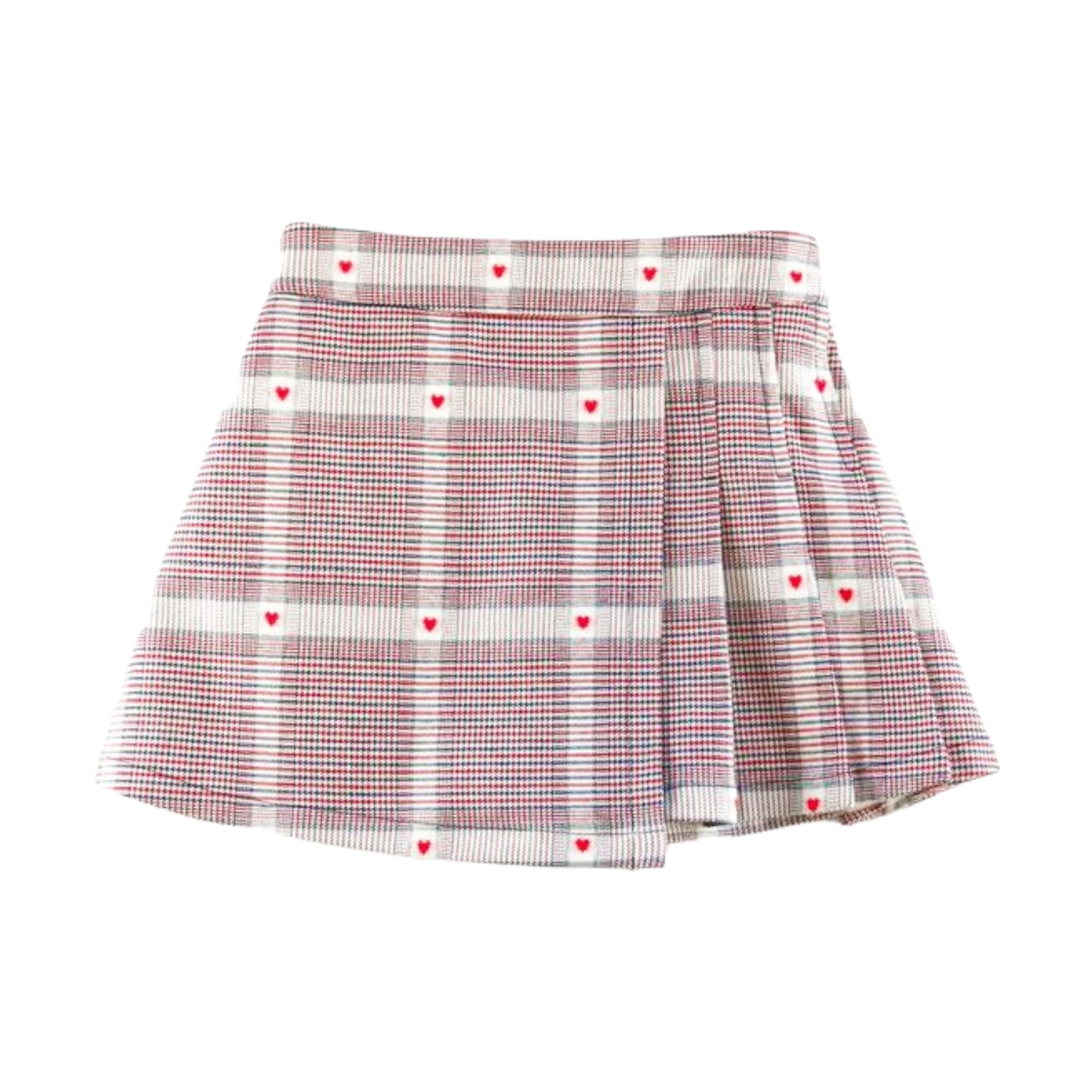 Red Heart Plaid Skirt