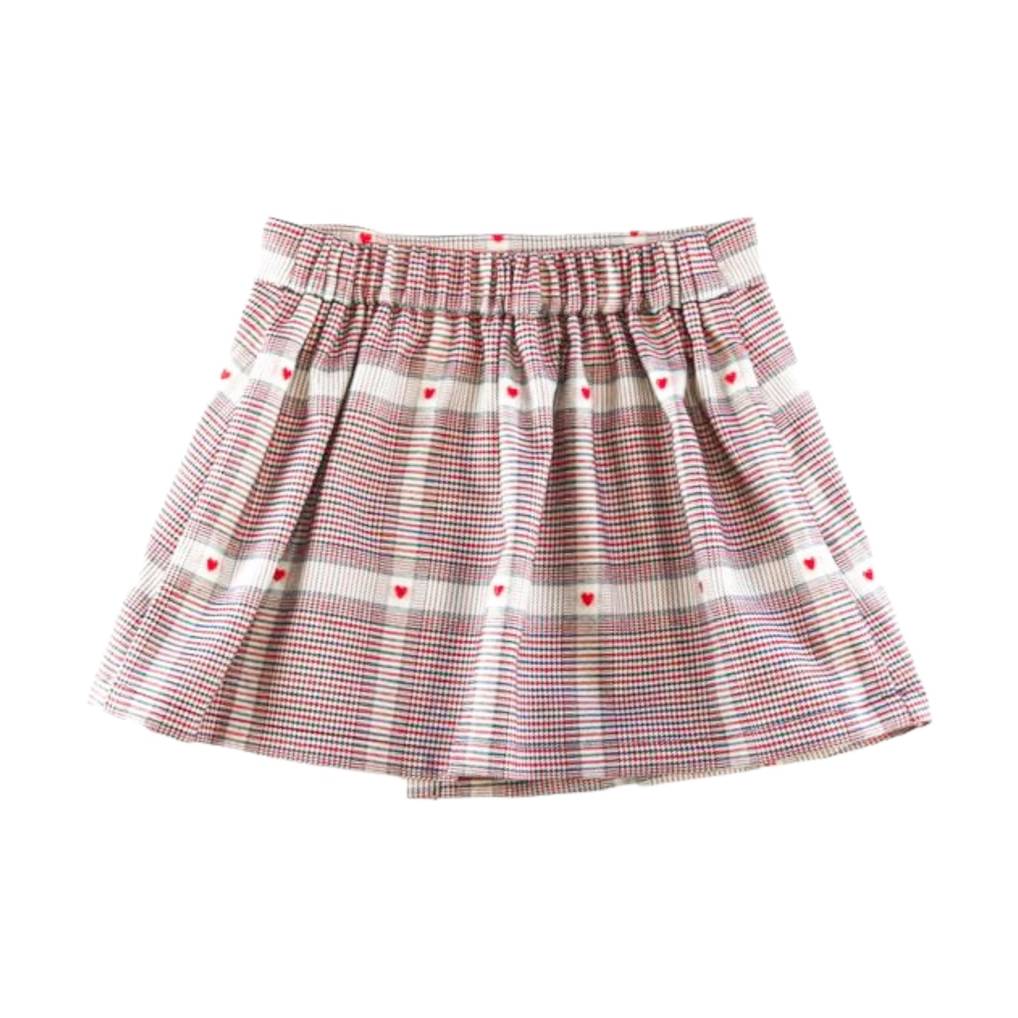 Red Heart Plaid Skirt