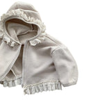 Ruffle Zip-Up Hoodie