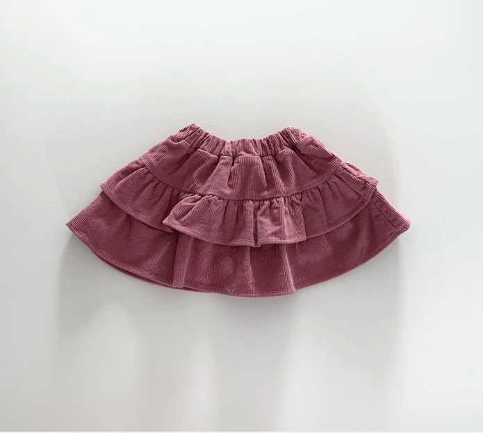 Corduroy Tiered Skirt