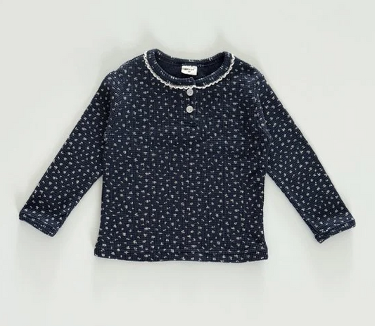 Henley Floral Lace Tee