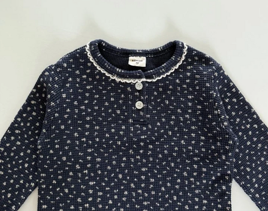 Henley Floral Lace Tee