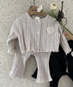Heart Cardigan and Pant Set