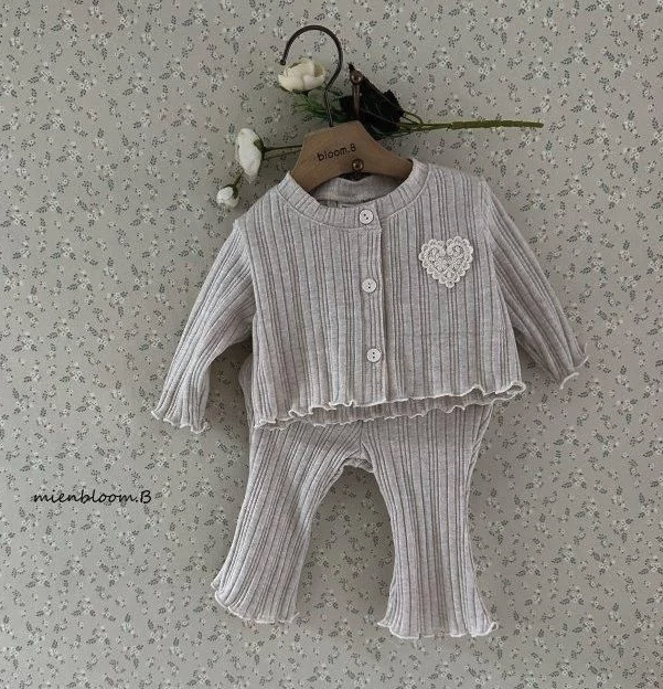 Heart Cardigan and Pant Set
