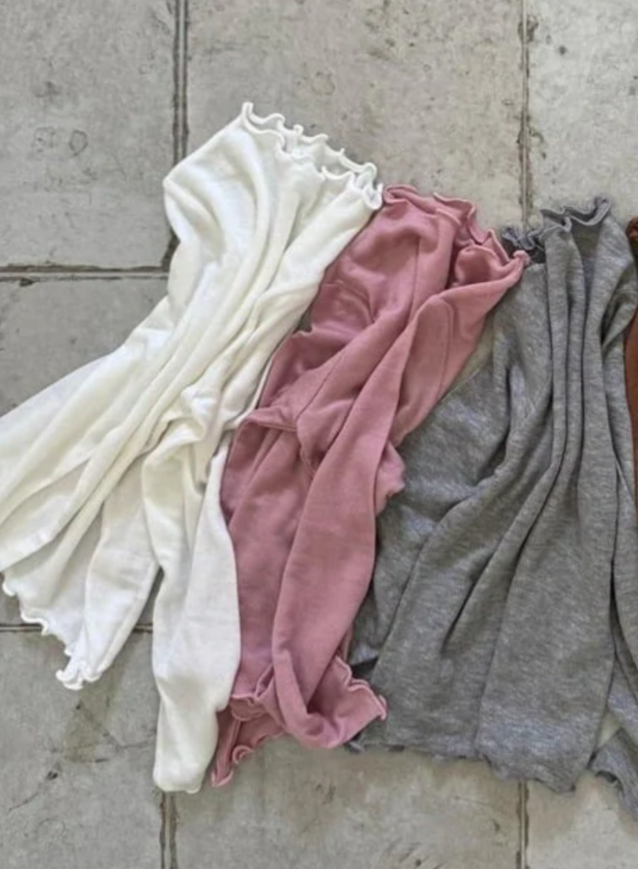 Soft Frill Lettuce Edge Tee