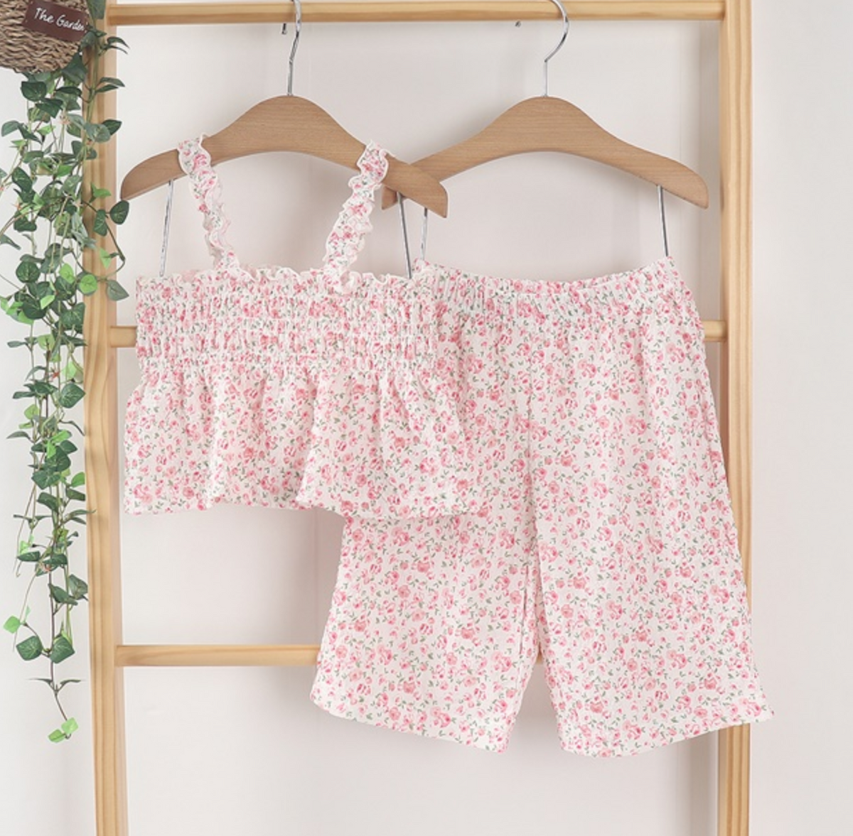 Smocked Strap Top Set