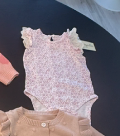 Pink Floral Onesie