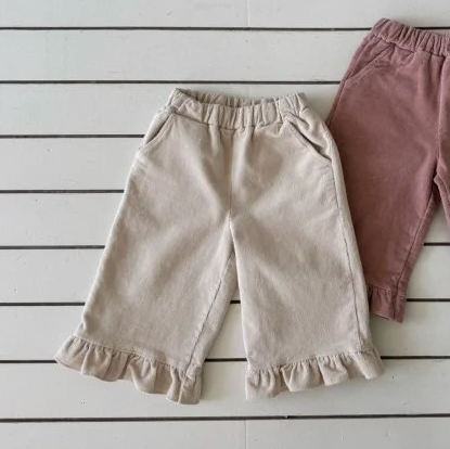Frill Fleece Corduroy Pants