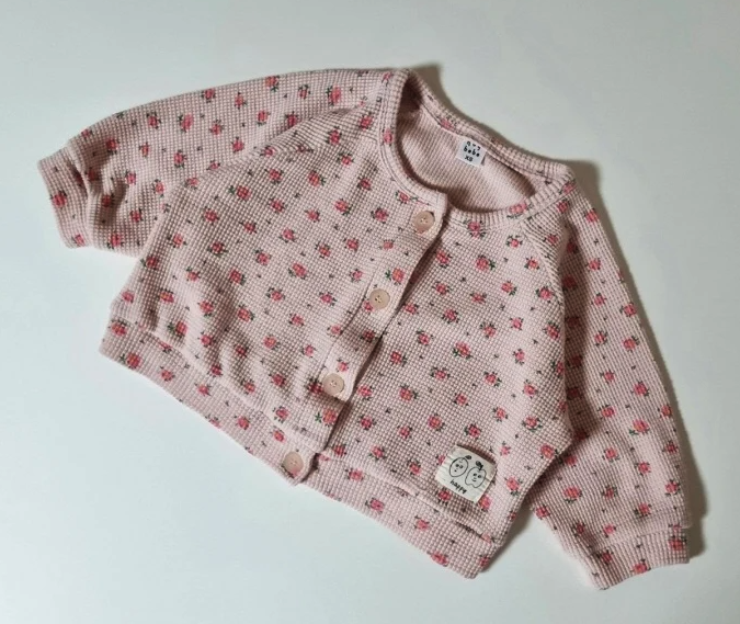 Flower Waffle Cardigan