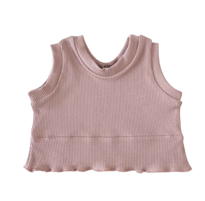 Ribbed Ruffle Top