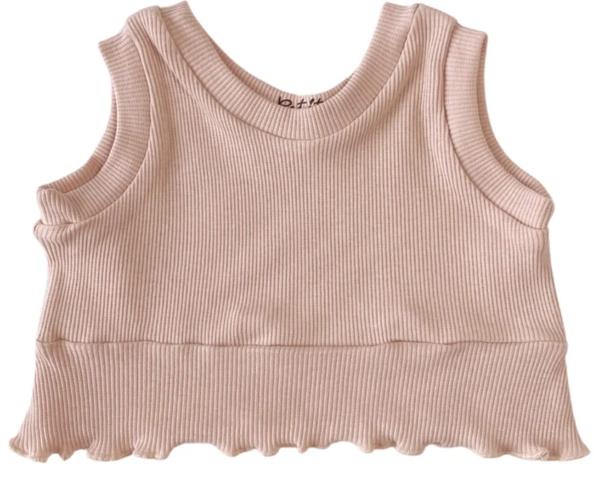 Ribbed Ruffle Top