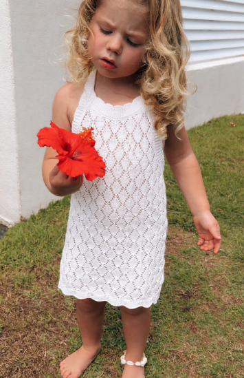 Sophia Knit Dress White