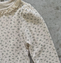 Dainty Floral Pointelle Lace Collar Tee