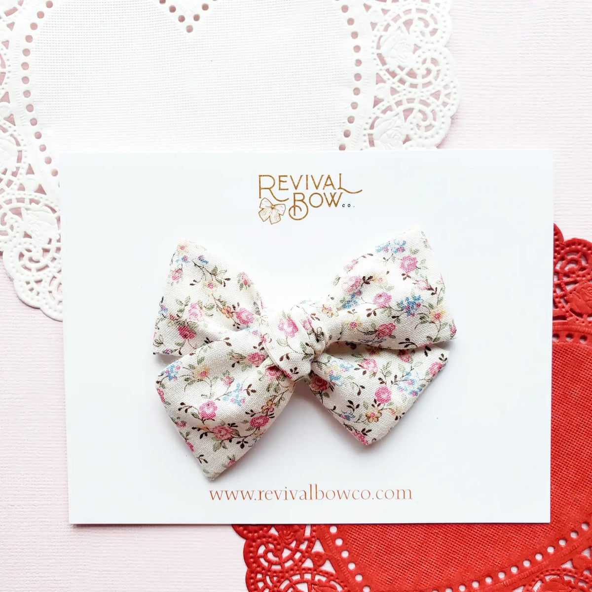 Valentine's Day Bow on Clip