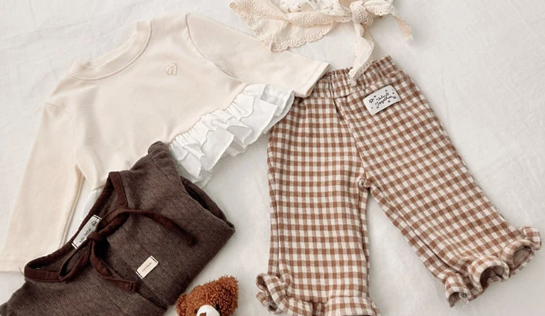 Gingham Frill Pants